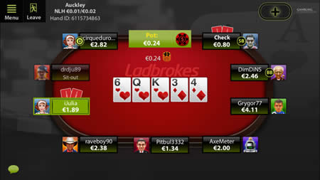 Ladbrokes Poker Tables